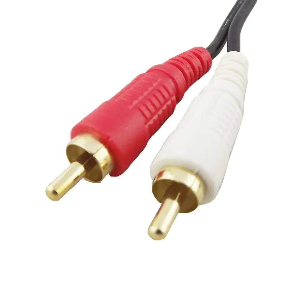 1x1 8 м/6 футов 3 5 мм штекер стерео 2 RCA phono Аудио Видео AV адаптер позолоченный