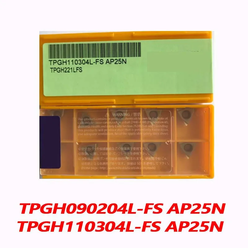

100% Original TPGH TPGH090204L-FS AP25N TPGH110304L-FS 10pcs CNC lathe Insertion Carbide Insert Imported from Japan High Quality