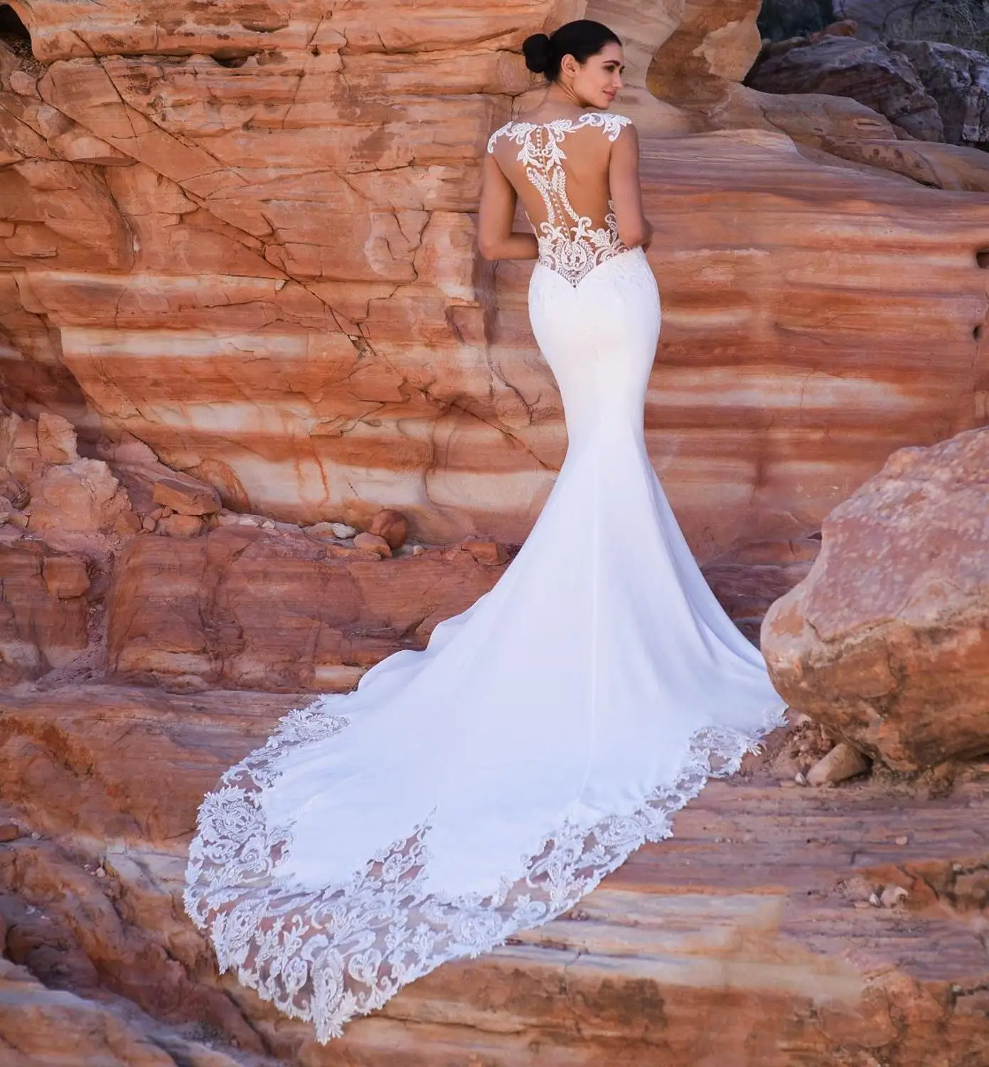 Пляжное свадебное платье-Русалка Booma модель 2020 года привлекательное атласное