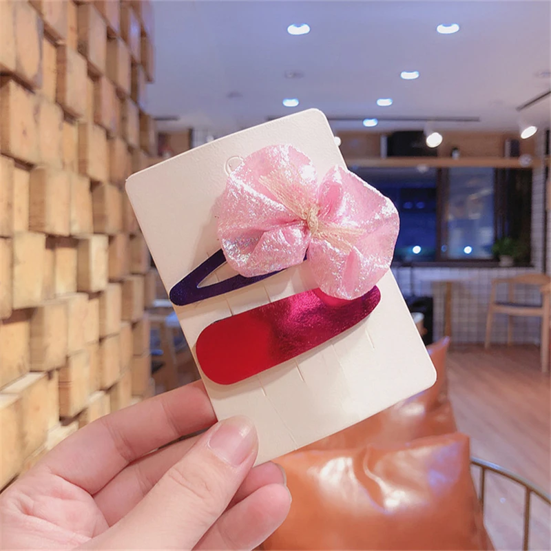 Hair Rope Graceful New Lace bright leather Clips Band Princess Bowknot Kids Children Elastic Girls 2Pcs | Детская одежда и обувь