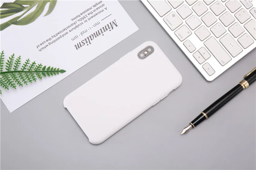 Мягкий резиновый силиконовый чехол для apple iphone xs max xr x 8 7 6 6s plus 5 5S se fundas официальная задняя крышка для телефона - Цвет: white