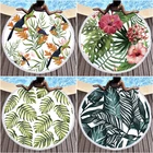 Пляжное полотенце с тропическим принтом Monstera, летнее пляжное полотенце из микрофибры с цветочным принтом, богемные коврики, одеяло