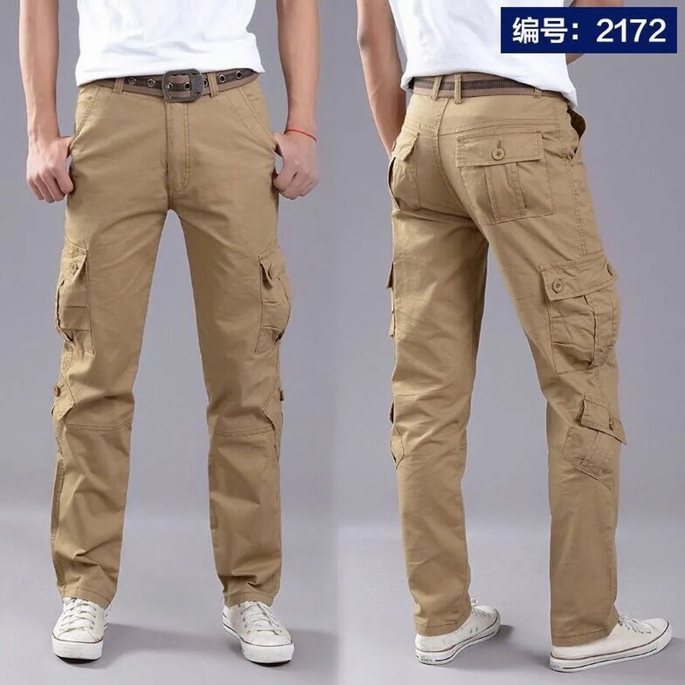 

Multi-Pocket Casual Pants Men Military Tactical Joggers Cargo Pants Men's Outdoor Hiking Trekking Sweatpants Male Hip Hop Bottom