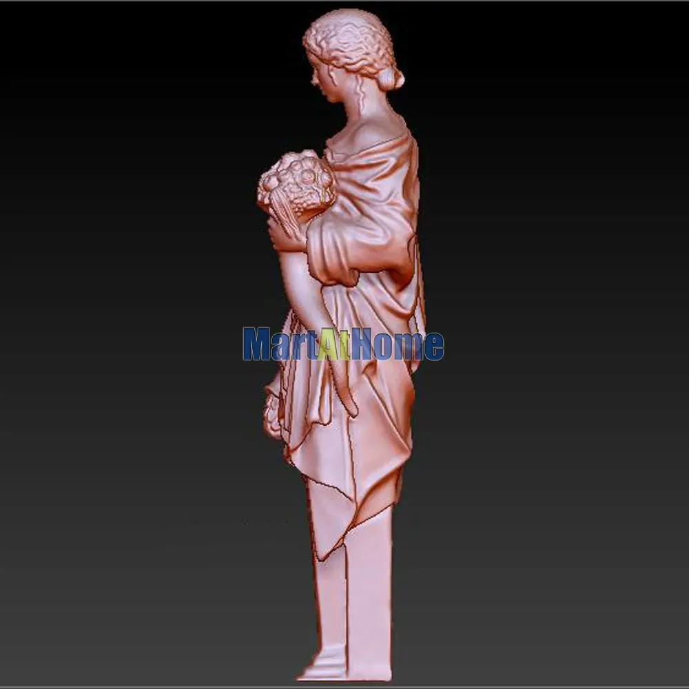 

European Sculpture Model Adrasteia 3D Model STL File Round Carving Drawing for CNC Router Engraving & 3D Printing