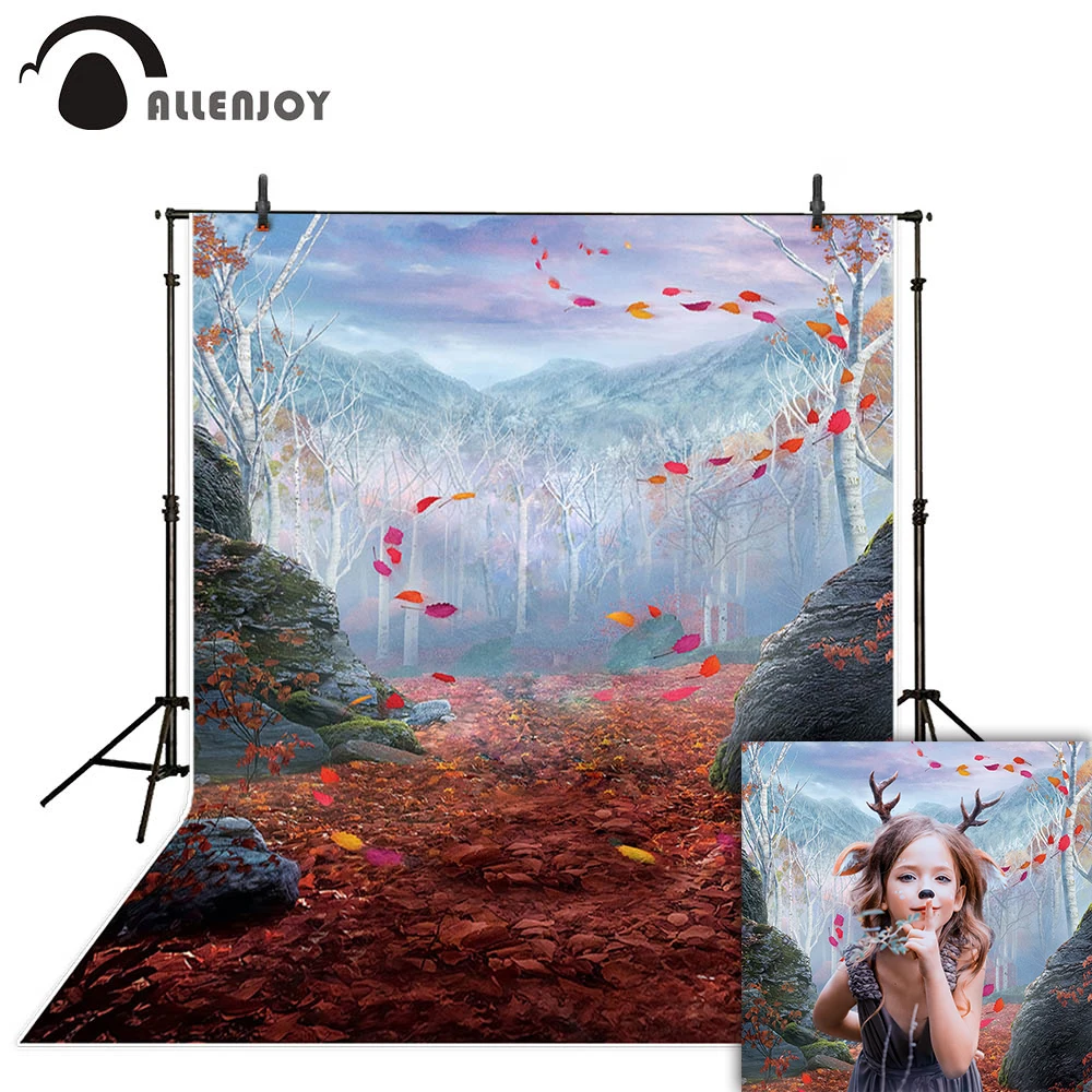 Allenjoy фоны лес Замороженные листья Гора природа зима Страна Чудес дети