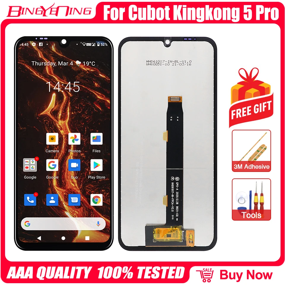 6 088 дюймов 100% качество для Cubot KINGKONG 5 Pro ЖК и сенсорный экран дигитайзер Ddisplay модуль