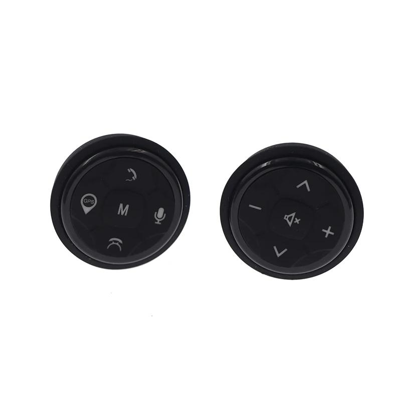

2pcs Car Steering Wheel Controllers 10-key Button with Blue Backlight for GPS Navigation Music DVD Player Remote Control Buttons