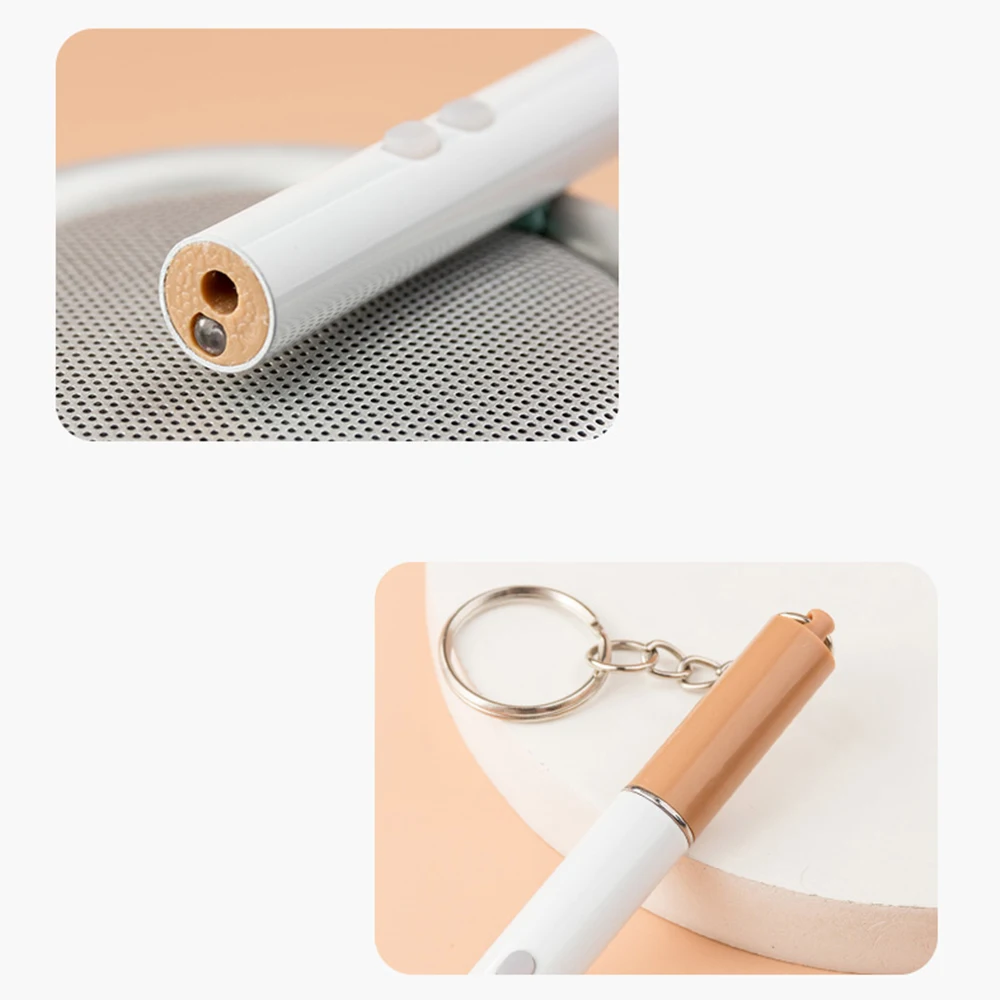 

Multifunctional 3 In 1 LED Flashlight Mini Pen Light Red Laser+White Light+Ball-point Pen Keychain Emergency Light Safety Torch