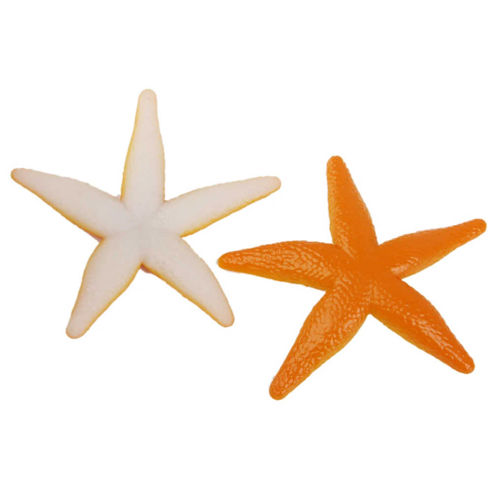 Lot 8 Plastic Starfish Tropical Luau Fish Tank Aquarium Ornament Party Favor | Игрушки и хобби
