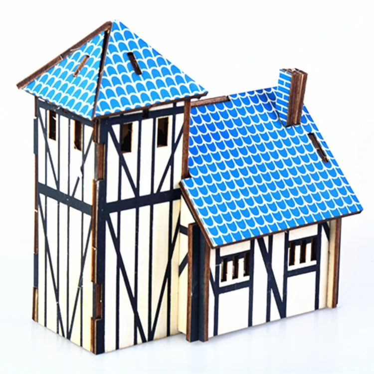 

Модель игрушек «сделай сам», 3D Деревянный пазл-Западный фермерский деревянный набор, развивающая головоломка, игра для сборки, игрушки, под...