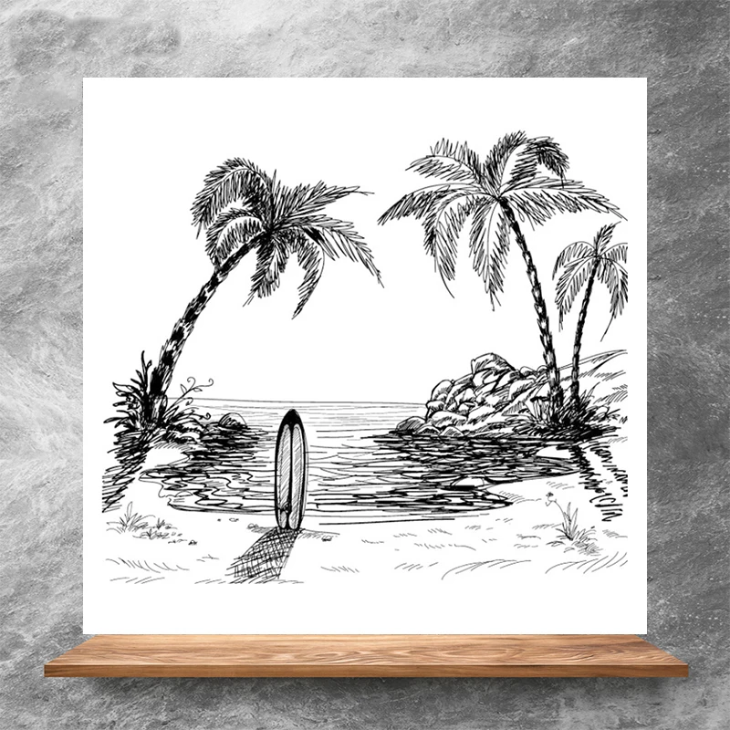 Прозрачные штампы ZhuoAng с изображением моря/силиконовые прозрачные пломбы для