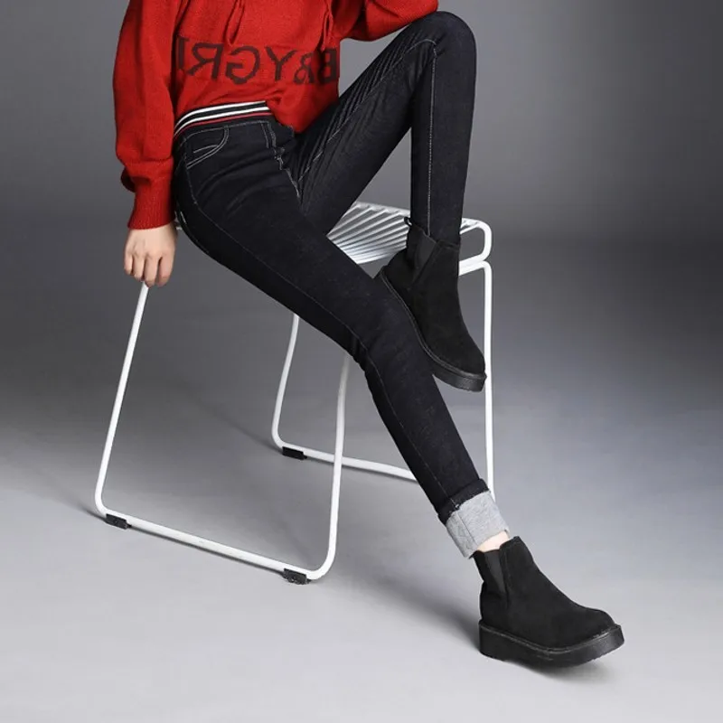 High Quality Brand Womens Pants 2020 New Winter Thick Waist Pencil Female Slim Fit Skinny Plus Size M-9XL | Женская одежда