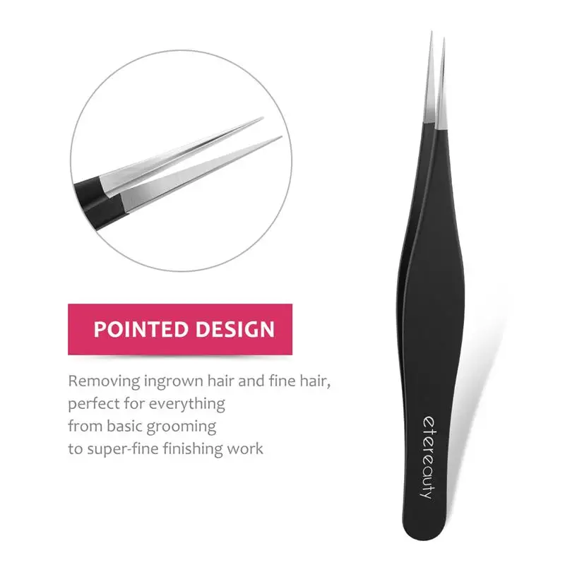 3 шт./компл. Профессиональный пинцет для бровей из нержавеющей стали точечный