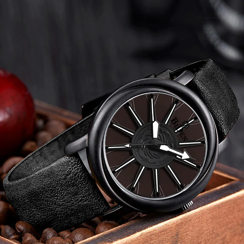 Часы BIDEN мужские наручные, модные трендовые светящиеся водонепроницаемые люксовые брендовые кварцевые от AliExpress RU&CIS NEW