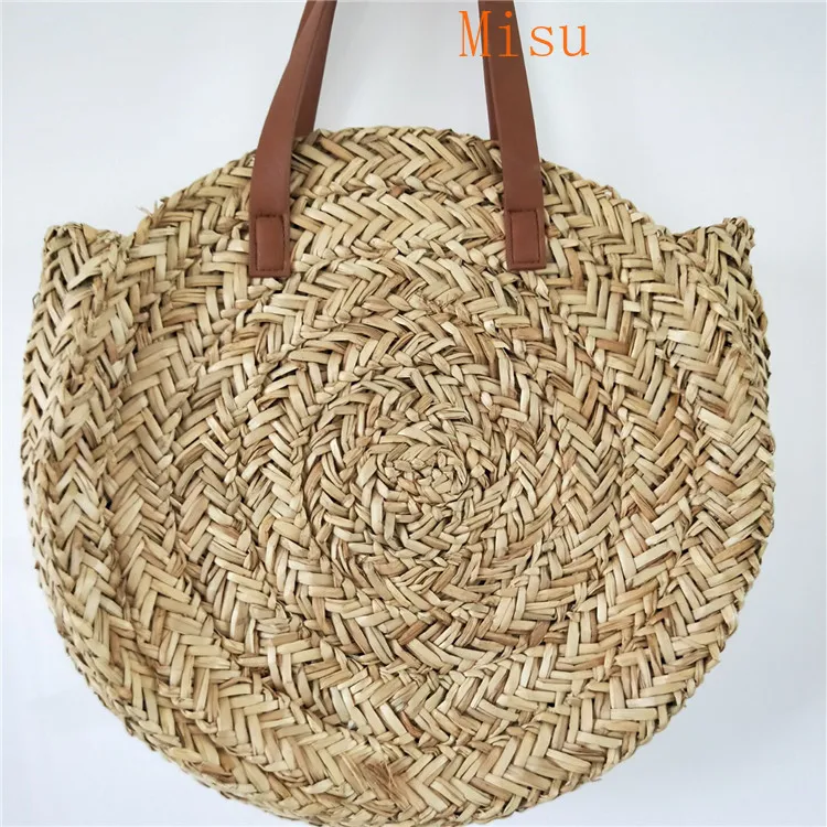 

2018 NEW Female Straw Bag Summer Style Bohemia Women Handbags Big Shoulder Bags Fashion Knitted Beach Straw Bag Wholesale