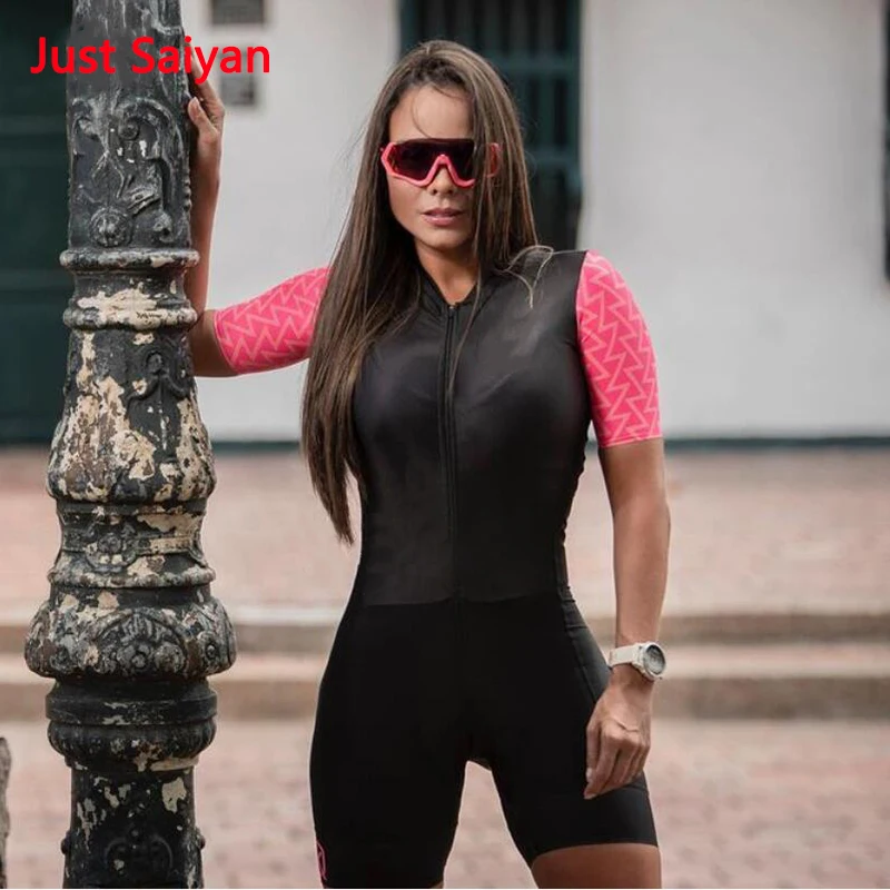 

Triathlon Jersey Outdoor Sportswear Cycling Jersey 2021 Summer New Breathable Short Sleeve One Piece Jumpsuit Shirt Set Women