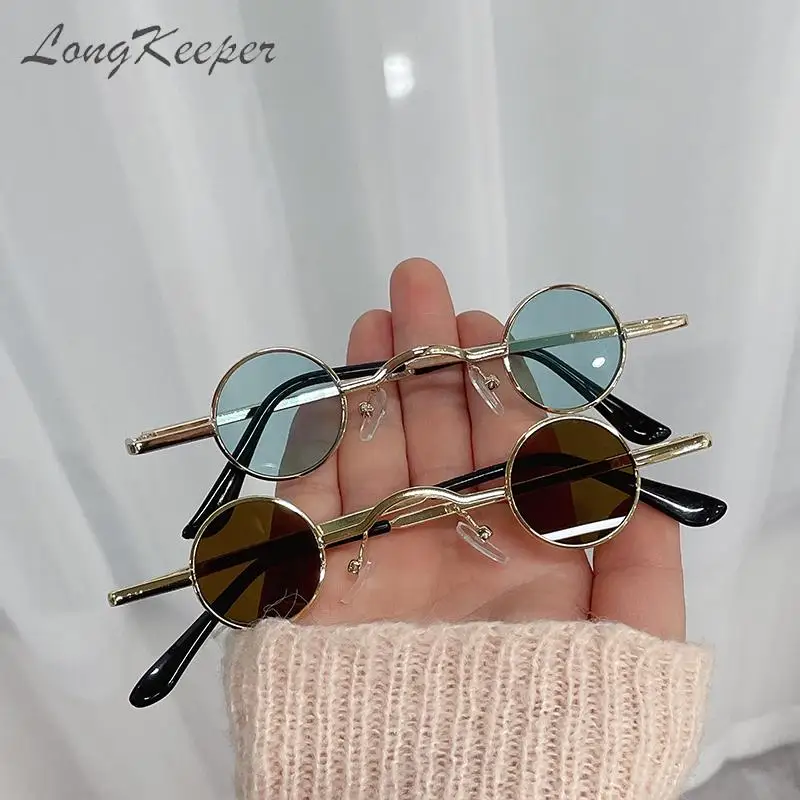 

Vintage Small Round Girls Sunglasses Kids Brand Designer Sunglasses Children Boy Alloy Colorful Retro Black Circle Oculos De Sol