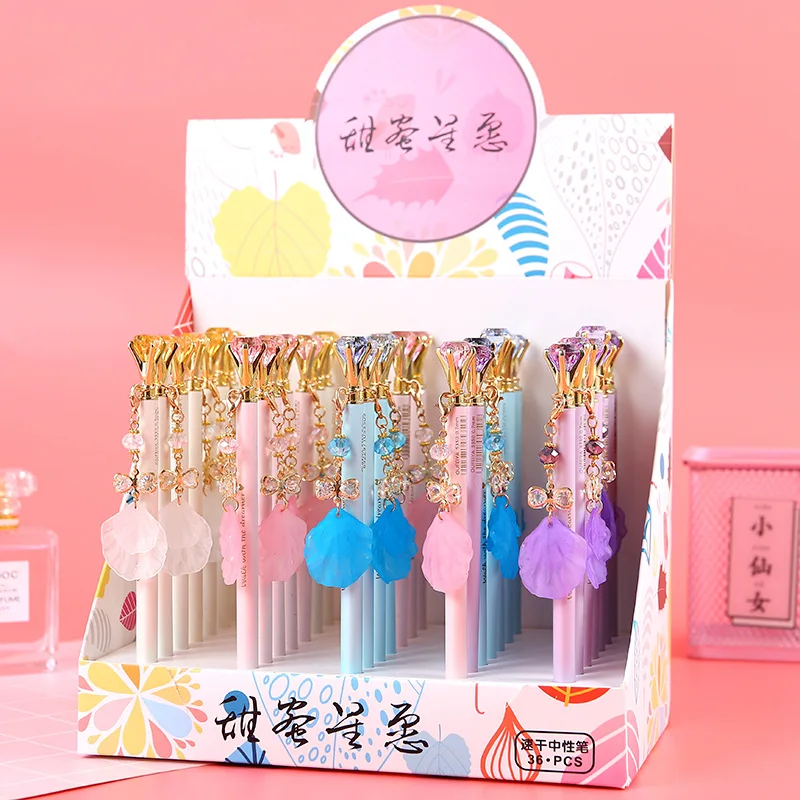 

1pcs Feather Pendant Metal Mechanical Pencil Kawaii Girls 0.7mm Butterfly Automatic Pencil for School Office Writing Supplies