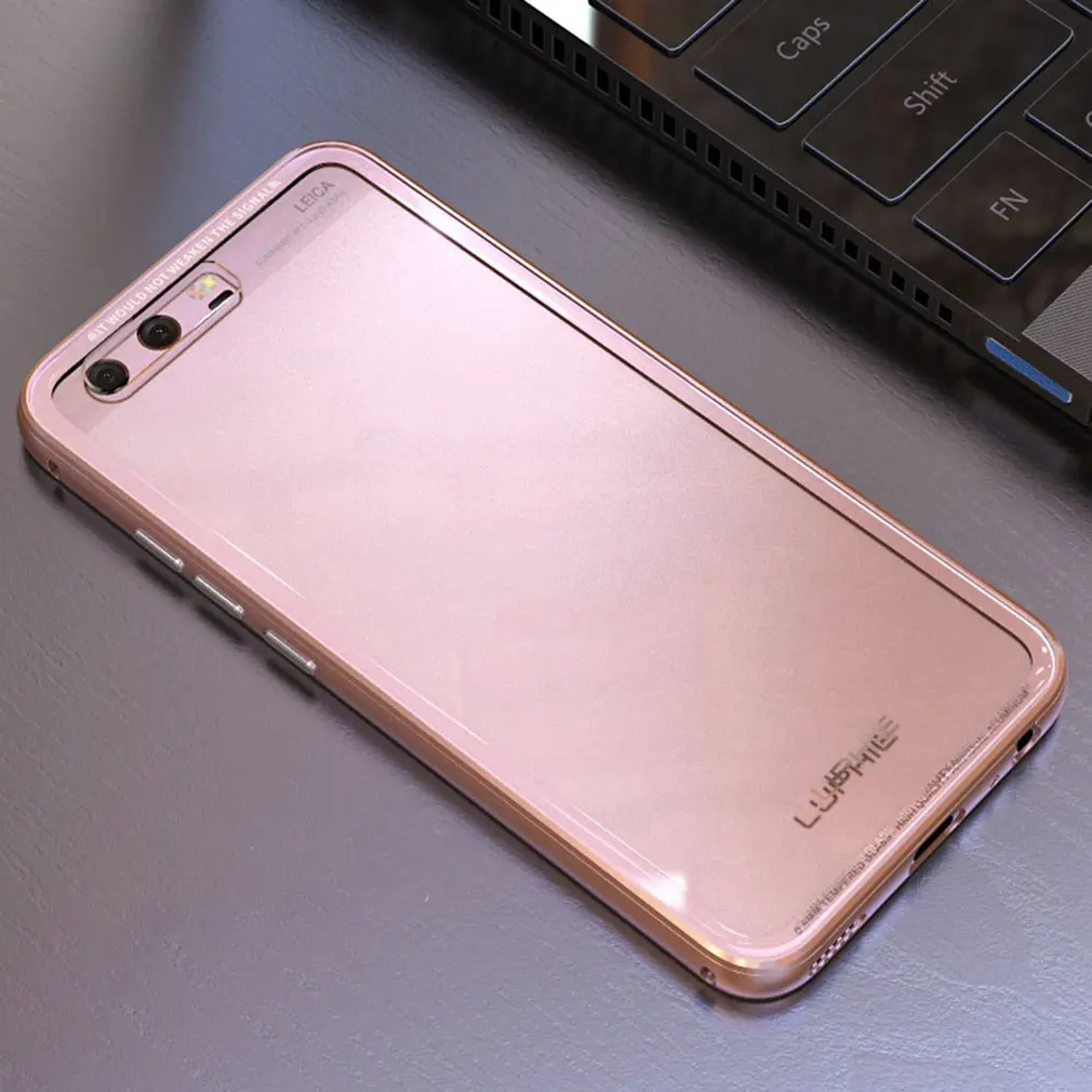 LUPHIE для HUAWEI P10 Plus Чехлы металлическая рамка Прозрачный Закаленное стекло