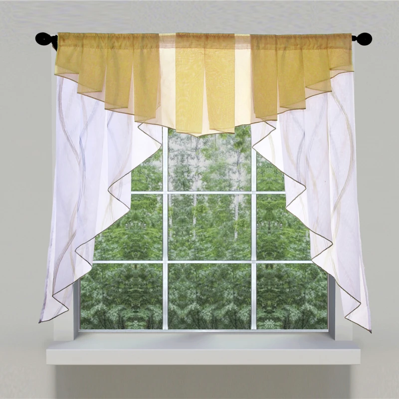 Европейская двухслойная римская занавеска в полоску для эркера спальни