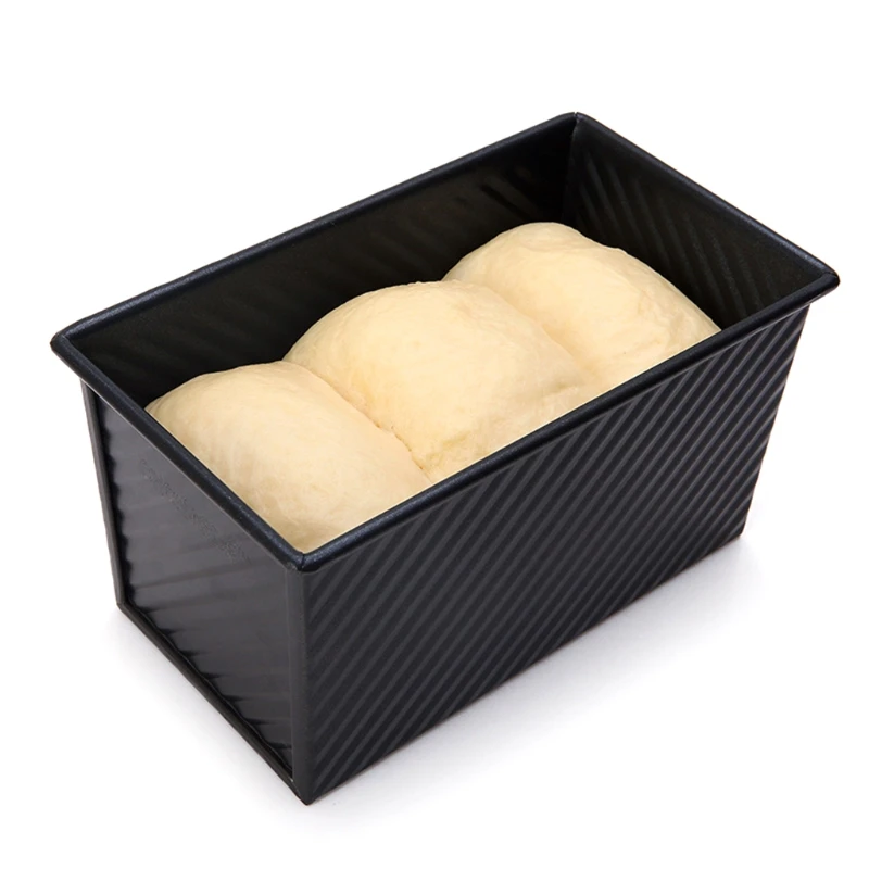 

Loaf Pan with Lid, Non-Stick Bakeware Carbon Steel Bread Toast Mold with Cover for Baking Bread - Black
