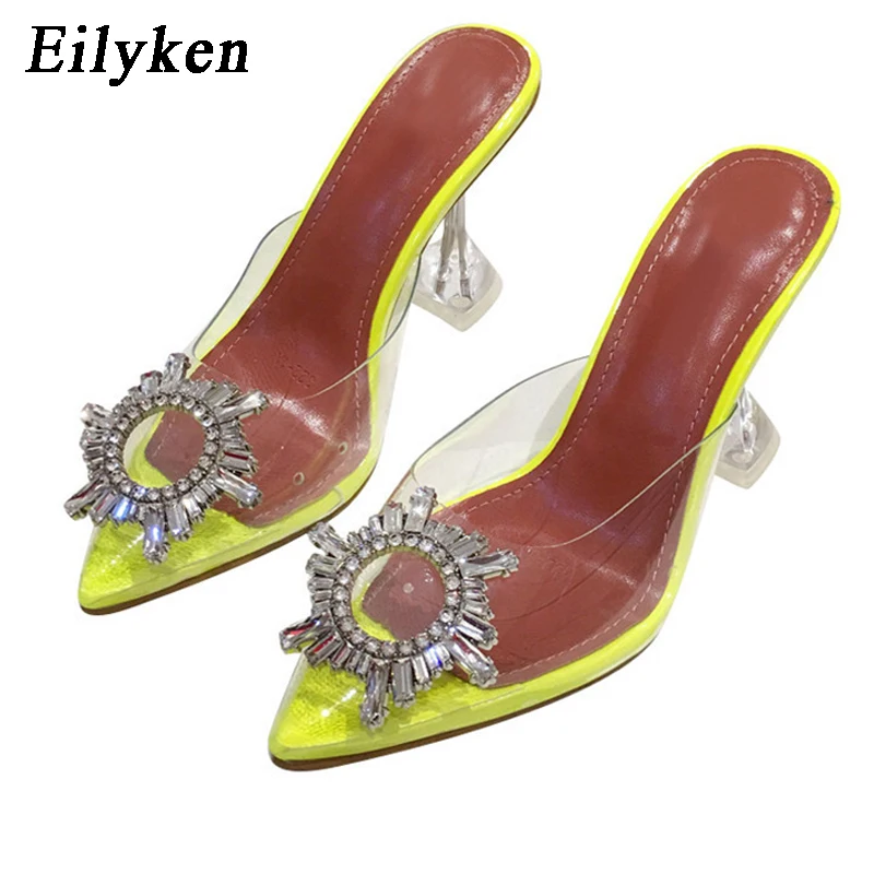 Eilyken женские туфли-лодочки из ПВХ прозрачная Хрустальная чашка на каблуке Летняя