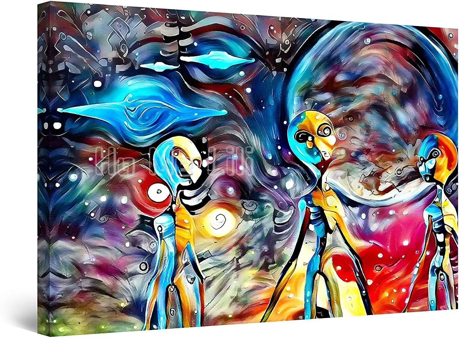

Canvas Wall Art Decor Alien Visiting Terra Print For Bedroom Decoration