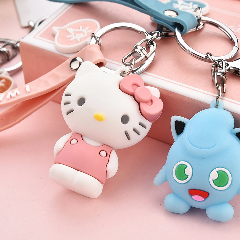 Модные милые брелоки Hello Kitty в виде куклы кошки для женщин и девушек с подвесками
