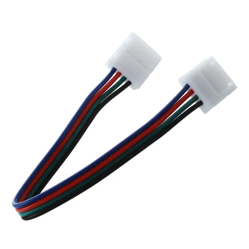 

5pcs LED PCB Connector Adapter 4 Pin ifor 5050 Monocolor and RGB Strip 10mm wide