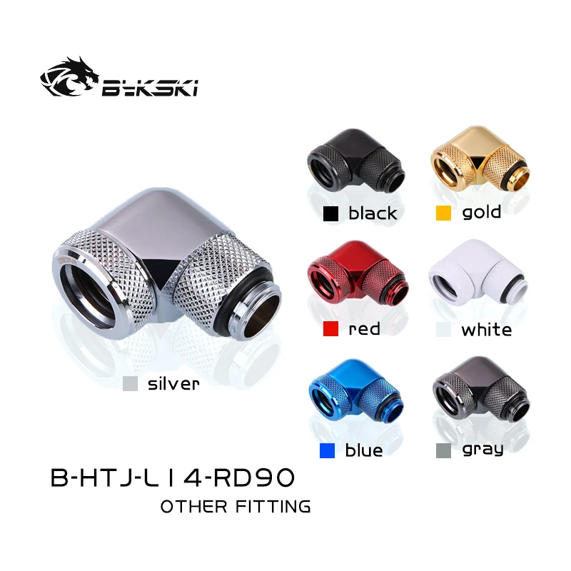 Bykski B HTJ L14 RD90 OD14mm 90 градусов роторная жесткая трубка фитинги G1/4 адаптеры для