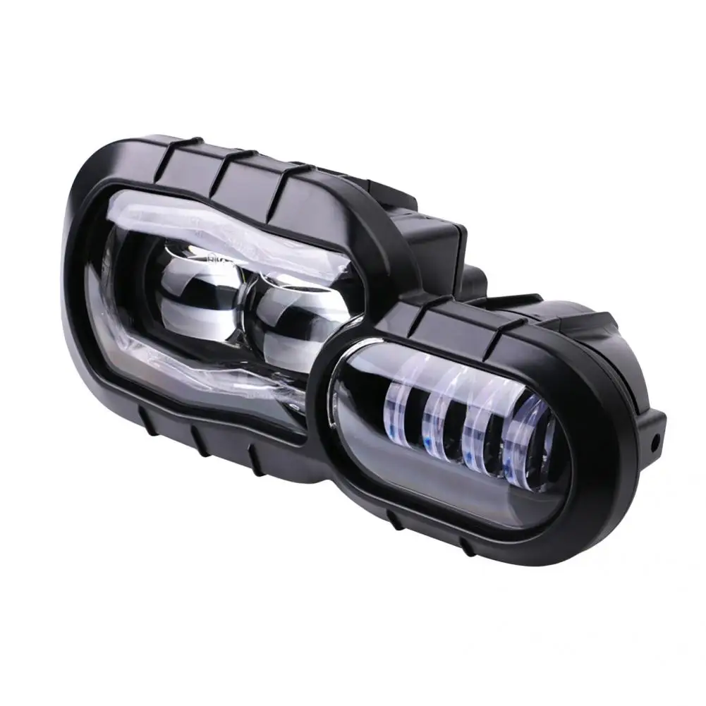 

Premium Sturdy Black Motorbike LED Front Lamp Black Motorcycle Headlight Easy Installation