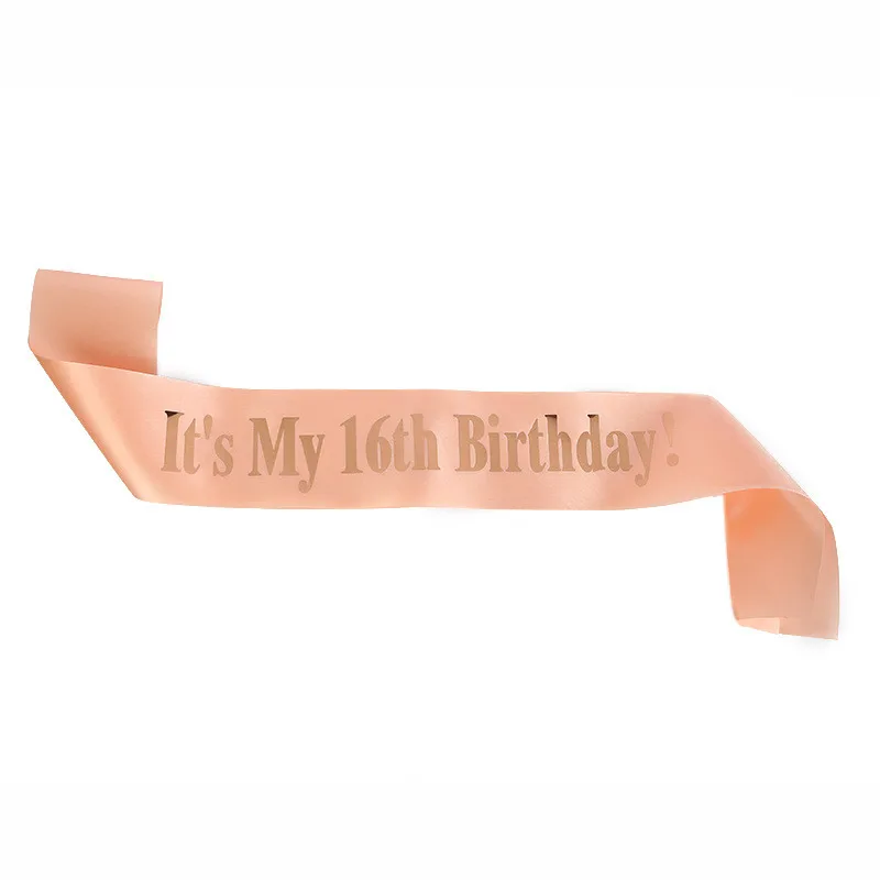 Праздничное украшение для 16-го дня рождения Chicinlife шары на день баннер атласный