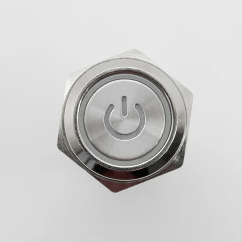Металлический кнопочный переключатель 16 мм, светодиодный светильник, 3 в, 6 в, 12 В, 24 В, 220 В, тип Start Stop, электрическая кнопка питания