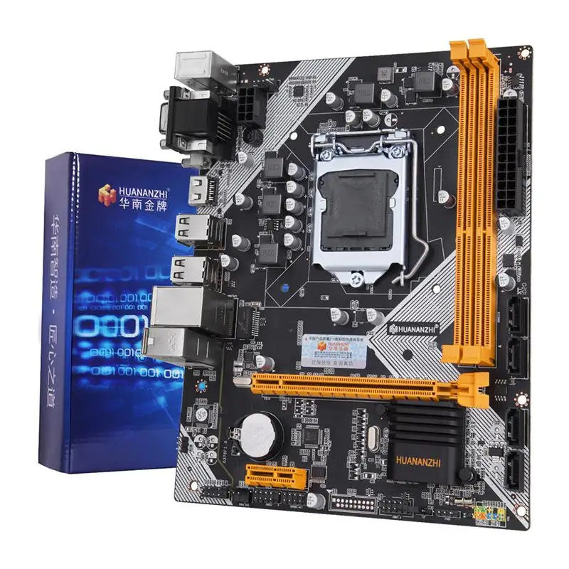 

Материнская плата HUANANZHI LGA1155 H61, поддержка двухканальной DDR3 1600/1333 МГц памяти USB2.0 VGA HDMI-совместимая 24pin + 8pin USB2.0
