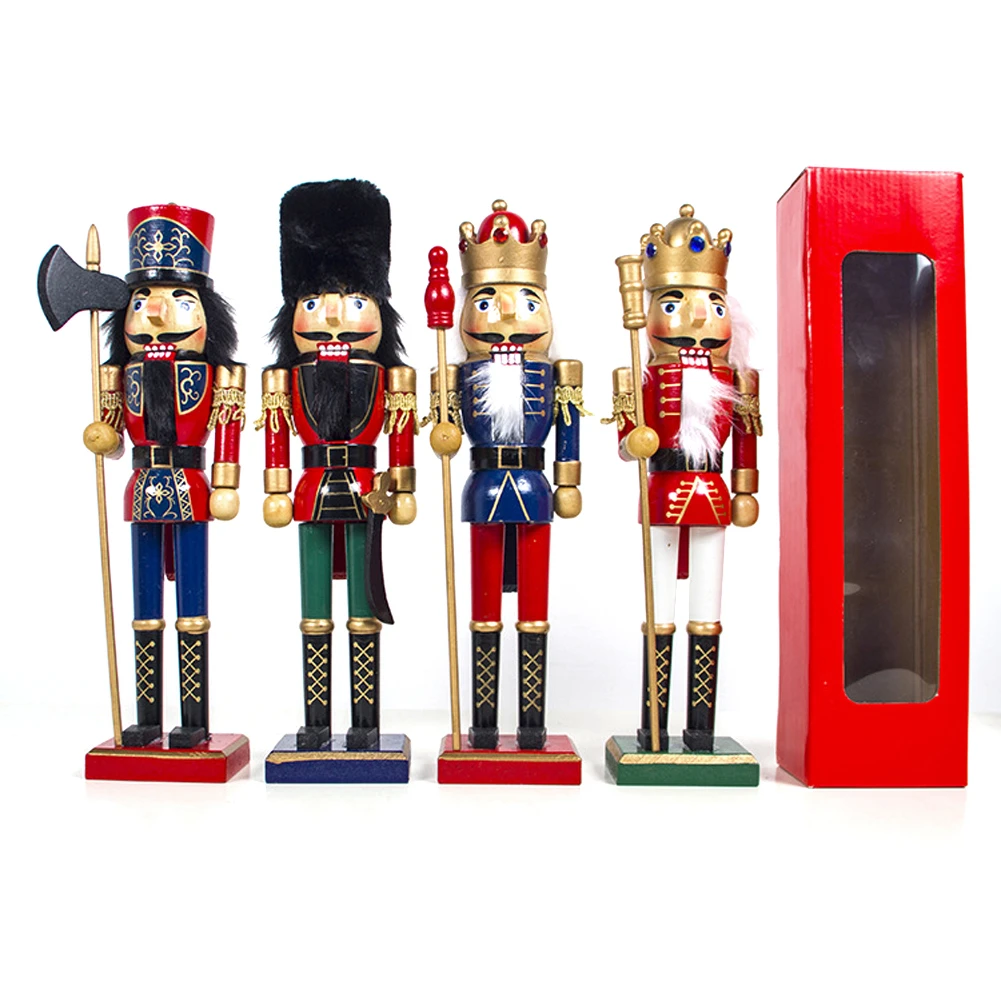 36 см винтажная кукольная деревянная кукла-Щелкунчик ручной работы вечерние