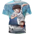 Футболка унисекс с японским принтом капитана Цубаса, 3d-футболка для мальчиков и девочек, повседневная одежда, классный подарок на день рождения для подростков