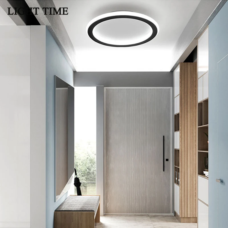 $18.80 Simple Black White Modern Led Ceiling Light Minimalist Lighting For Bedroom Corridor Aisle Balcony Decor Home Ceiling Lamp