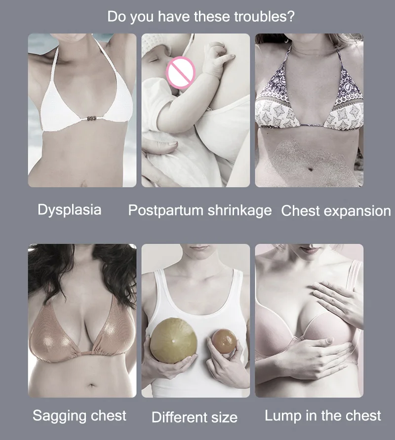

Charging Electric Breast Massage Bra Vibration Chest Massager Growth Enlargement Enhancer Breast Heating Stimulator Machine USB