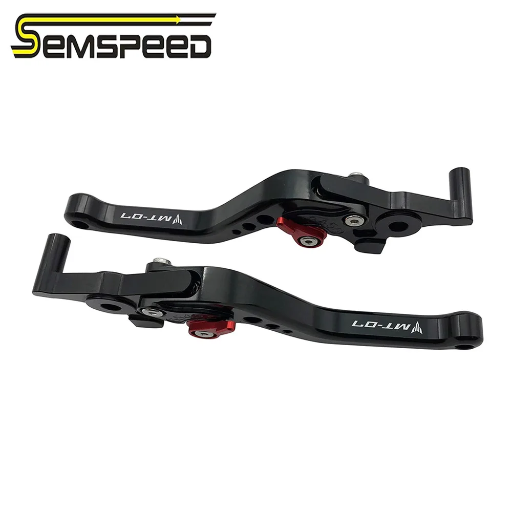 

SEMSPEED FZ-07 MT-07 2021 2022 с логотипом, короткие рычаги для Yamaha mt07 mt fz 07 fz07 мотоцикла с ЧПУ, сцепные рычаги