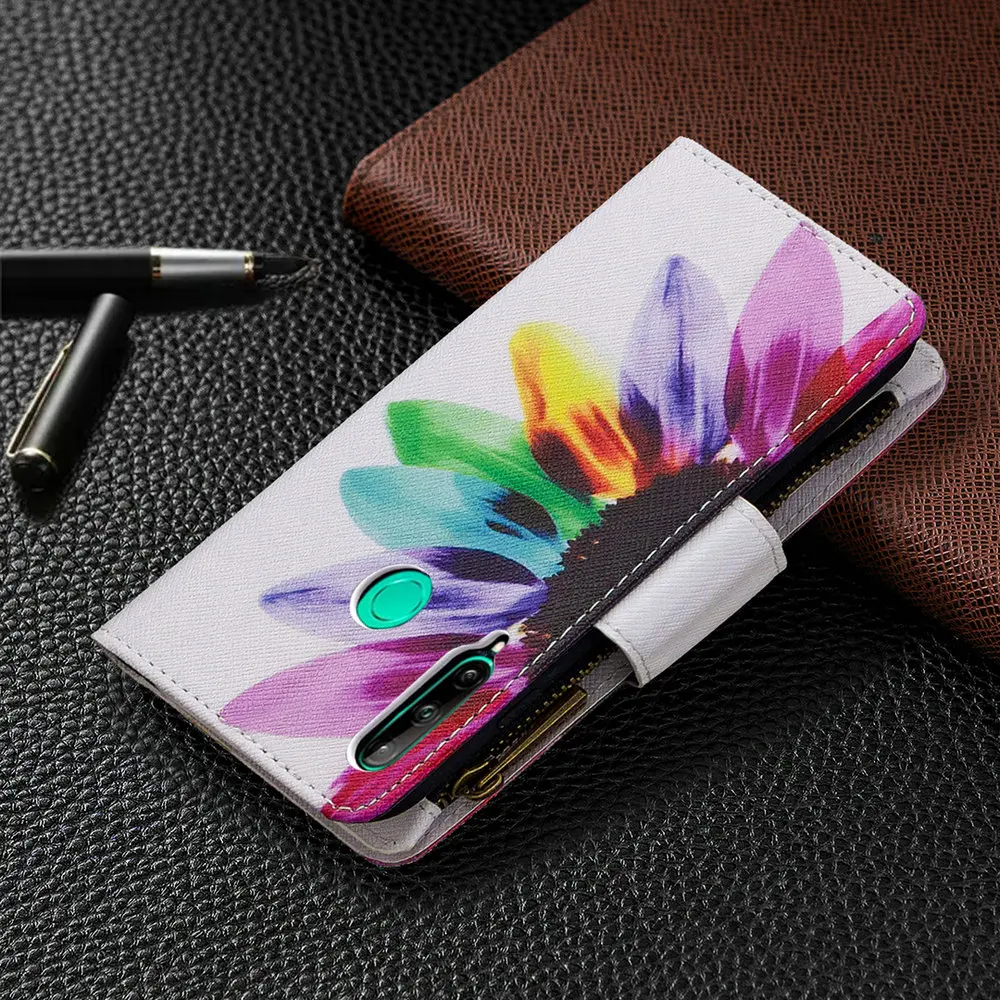 

Zipper Wallet Card Slot Flip Case 360 Protecet for Huawei Honor 9C AKA-L29 AKA-LX9 9 C C9 Leather Cover Funda Honor 9C Case Para