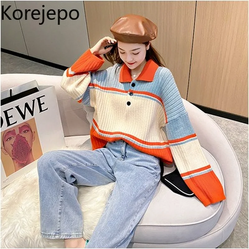 

Свитер женский в Корейском стиле, весна-осень 2021