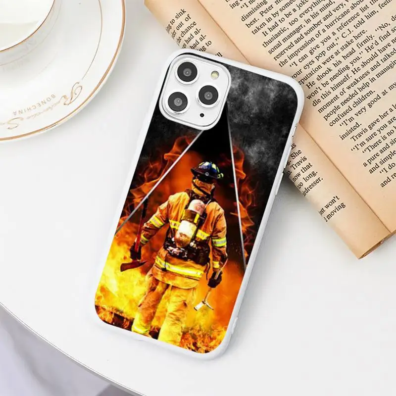 

Firefighter Hero Fireman Phone Case Candy Color for iPhone 6 6S 7 8 11 12 XS X SE 2020 XR mini pro Plus MAX funda