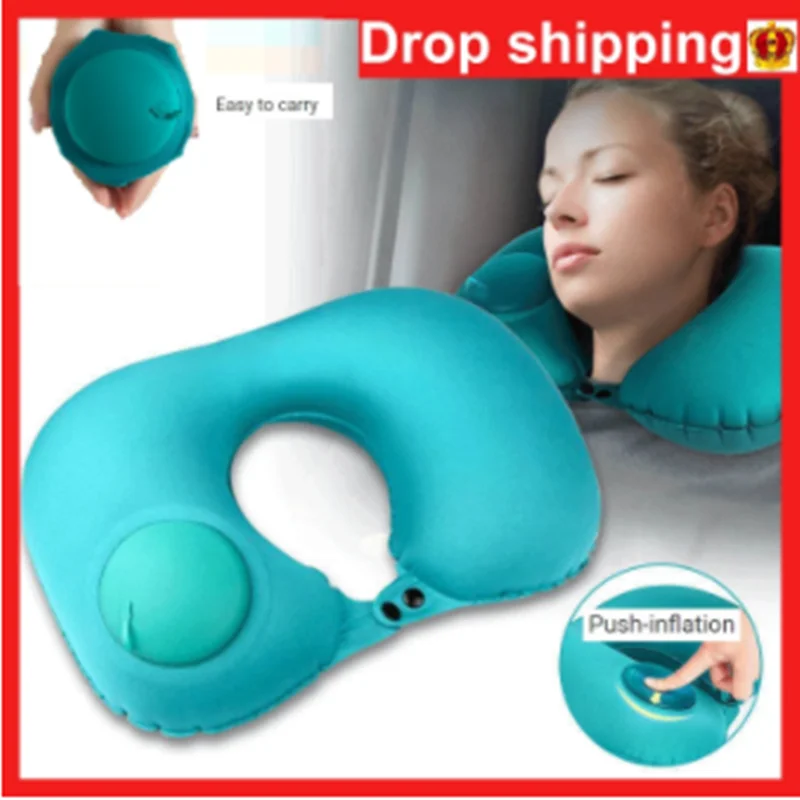 Портативная надувная u образная подушка для путешествий складная офиса самолета