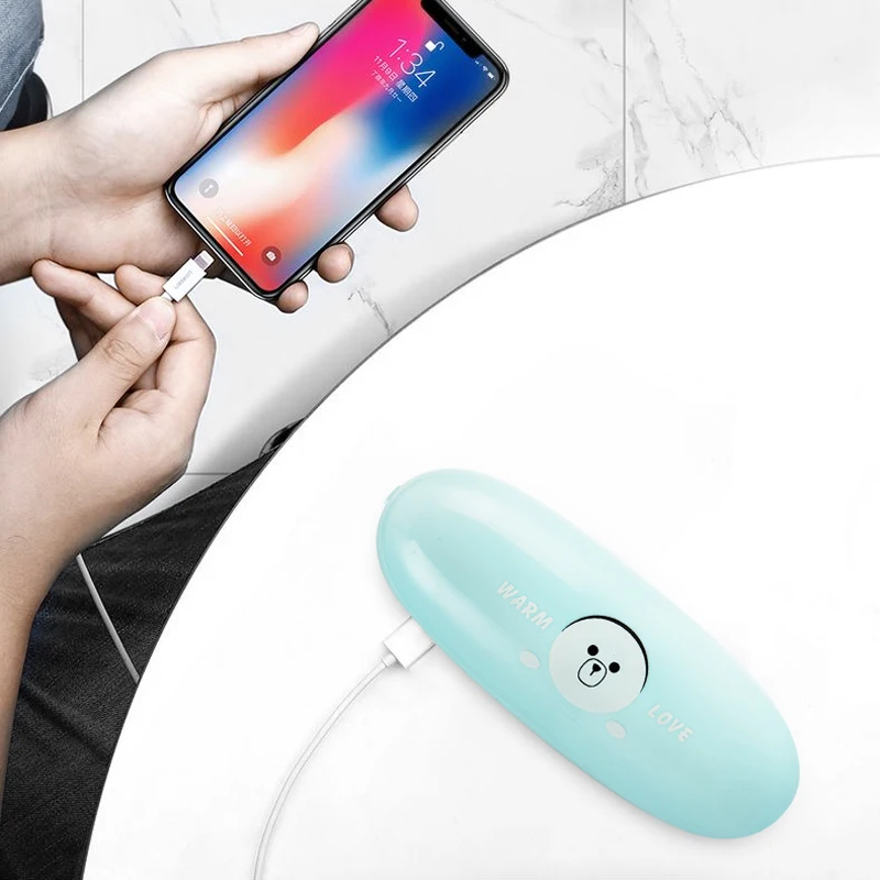 

Hand Portable Usb Model Power Bank Function Rechargeable Electric Hand Warmer