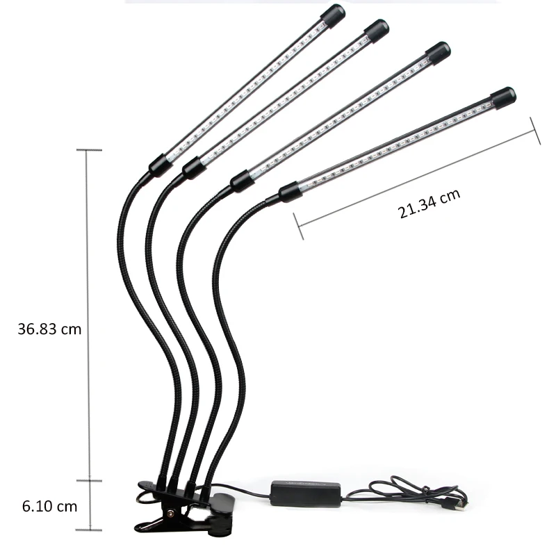 Приглушасветильник фитолампа полного спектра 9 Вт 27 36 с таймером - купить по