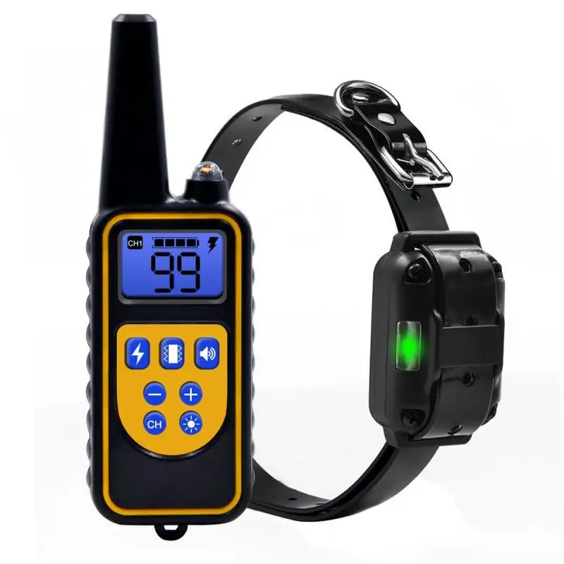 

800m Electric Dog Training Collar Waterproof Pet Remote Control Rechargeable LCD Display With Shock Vibration Sound Dog Trainer
