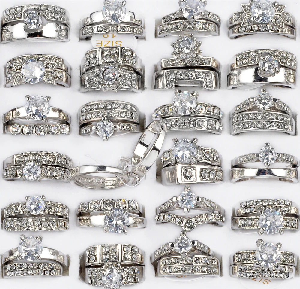 

5 комплектов очаровательные Стразы Кольца для влюбленных бижутерия Женская Бижутерия кристаллы обручальные кольца для женщин