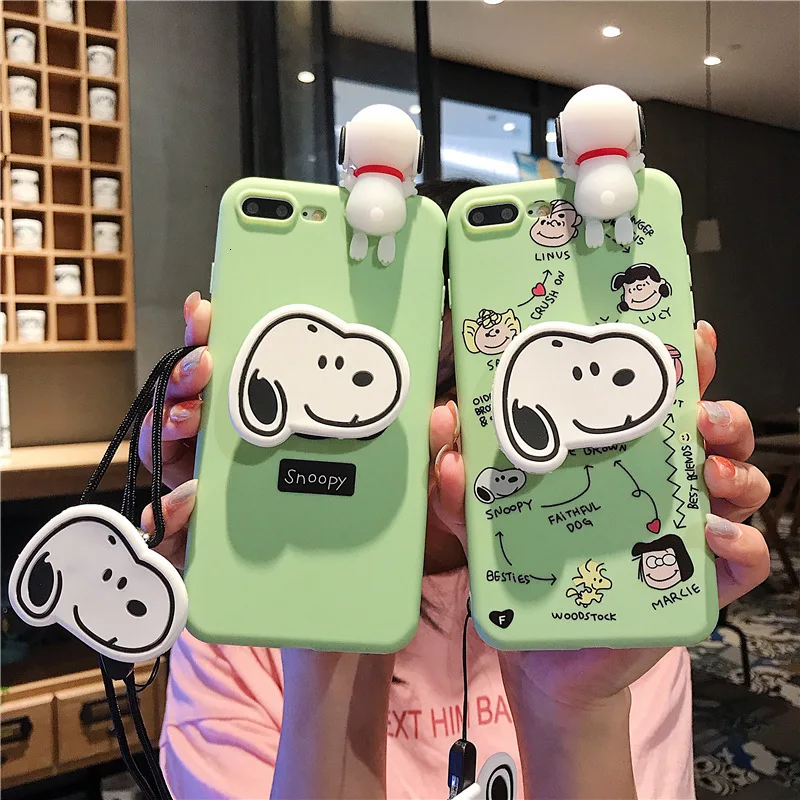 Новый креативный ремешок чехол для телефона iPhone X XS XR XSMax 8 7 6 6S PluS мультяшный кулон