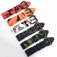 22mm 24mm 26mm camouflage colorful rubber watch band mens watch strap universal red white black blue green watchband