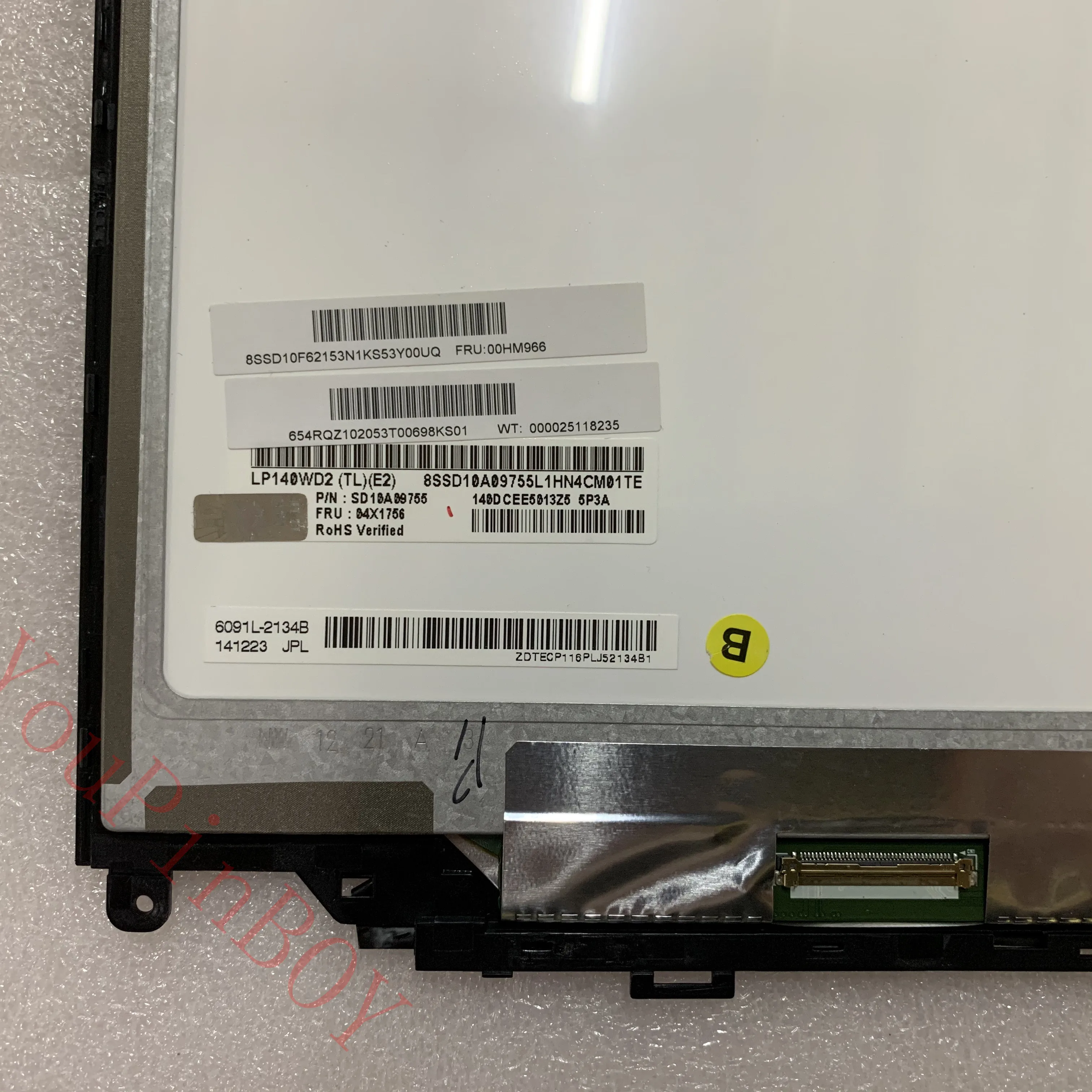 Оригинальный светодиодный сенсорный экран для ноутбука LP140WD2 (TL)(E2) 04X1756 Lenovo 2013